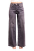 The Tara High-Rise Charcoal Wide Leg Tummy Control Jeans - Three Inseams
