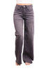 The Tara High-Rise Charcoal Wide Leg Tummy Control Jeans - Three Inseams