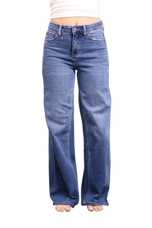 The Lila High-Rise Tummy Control Wide Leg Angled Seam Jeans - Three Inseams