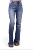 The Crystal High-Rise Tummy Control Distressed Flare Leg Jeans