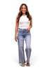 The Becky Mid-Rise Tummy Control Straight Leg Jeans