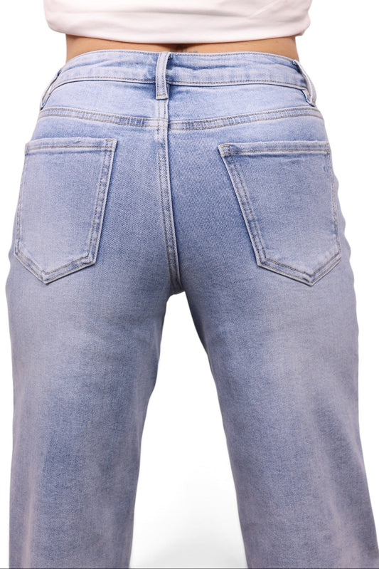 The Becky Mid-Rise Tummy Control Straight Leg Jeans