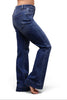 The Georgia Mid-Rise Tummy Control Vintage Blue Bootcut Jeans