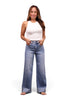 The Tarin High-Rise Tummy Control Cuffed Wide Leg Jeans - Three Inseams