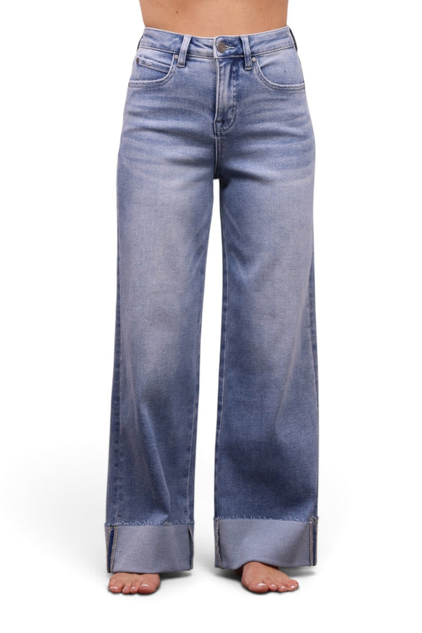 The Tarin High-Rise Tummy Control Cuffed Wide Leg Jeans - Three Inseams