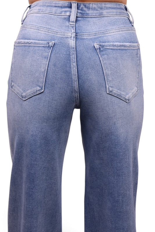 The Tarin High-Rise Tummy Control Cuffed Wide Leg Jeans - Three Inseams