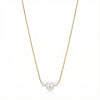 Pearl Trio Necklace in Gold