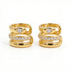 Coiled Snake Pavé Ear Cuffs in Gold