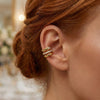 Coiled Snake Pavé Ear Cuffs in Gold