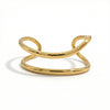 Double-Row Cuff Bracelet in Gold