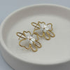 Floral Statement Earrings in Gold