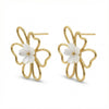Floral Statement Earrings in Gold