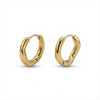 Sculpted Huggie Earrings in Gold
