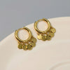 Disc-Drop Huggie Earrings
