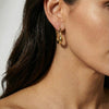 Elongated Hoop Earrings in Gold