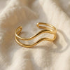 Sculpted Cuff Bracelet in Gold