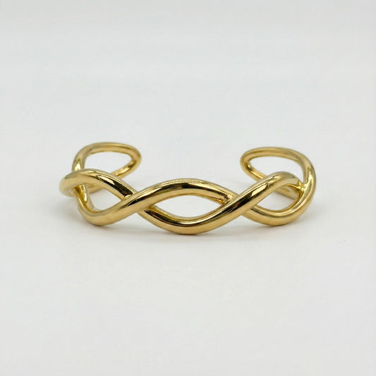 Twist Cuff Bracelet in Gold