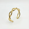 Twist Cuff Bracelet in Gold