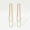 Long Drop Earrings in Gold