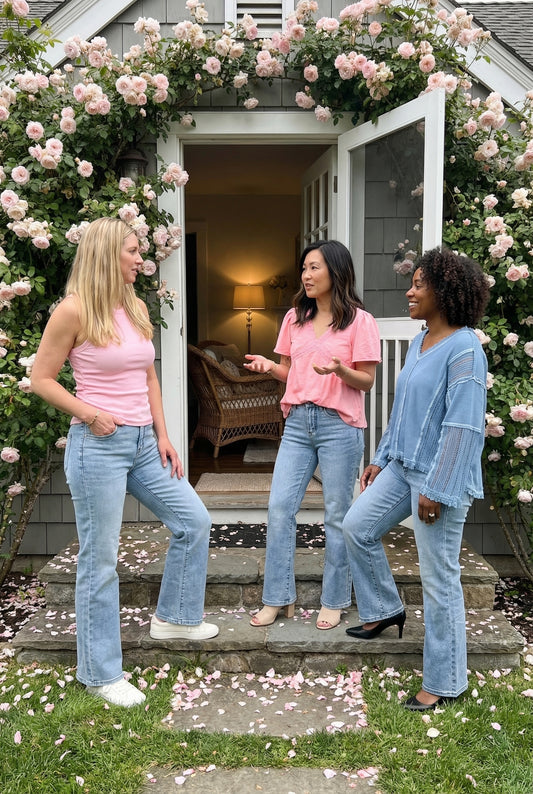 The Tilly by Ava Lane High-Rise Tummy Control Relaxed Flare Denim Three Lengths