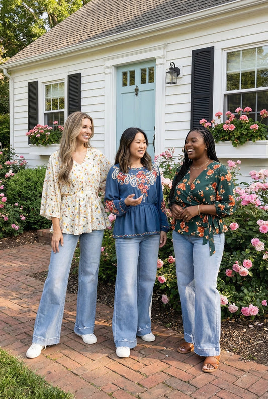 The Adrian by Lovervet High-Rise Wide Leg Denim Three Lengths