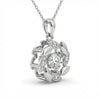 Floral Halo Moissanite Necklace