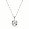 Floral Halo Moissanite Necklace
