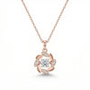 Floral Halo Moissanite Necklace