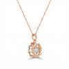 Floral Halo Moissanite Necklace