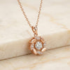 Floral Halo Moissanite Necklace