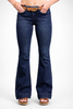 Mid-Rise Tummy Control Flare - Three Inseams (Blue)