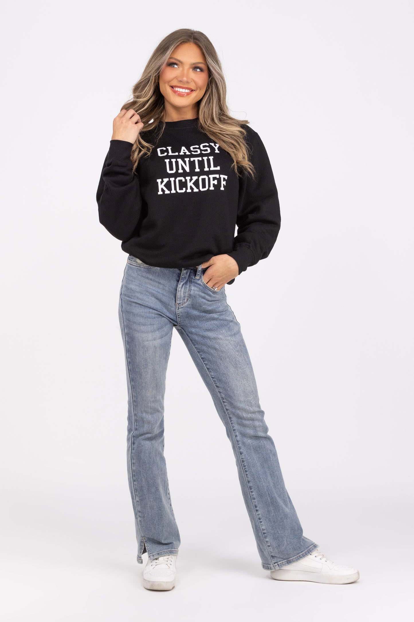 Classy Until Kickoff Crewneck Sweatshirt *Final Sale*