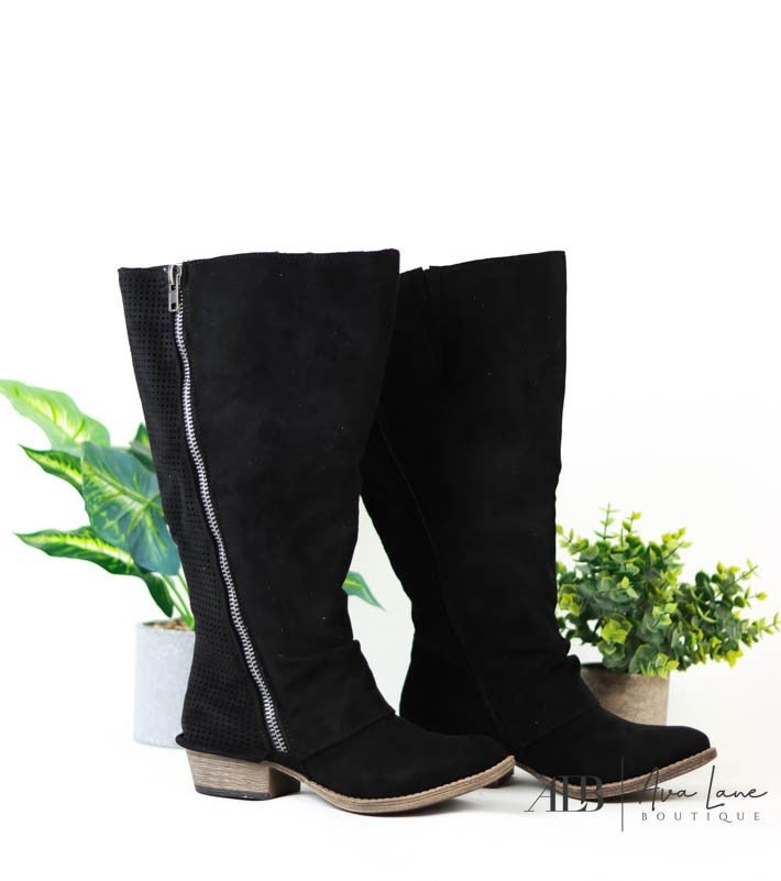 Social Butterfly Wide Calf Boots