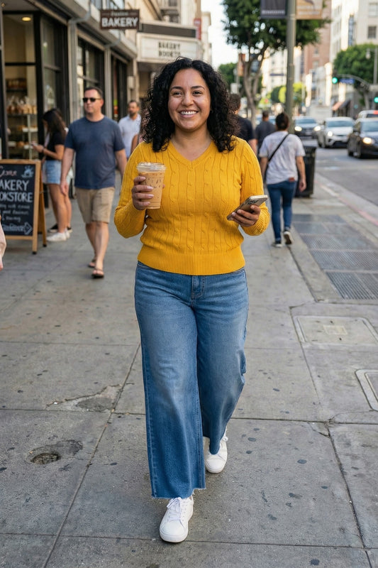 The Drew by Ava Lane Low-Rise Tummy Control Wide Leg Denim Three Lengths