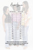 Size chart comparing Judy Blue and Felicity sizes with two women standing next to each other.