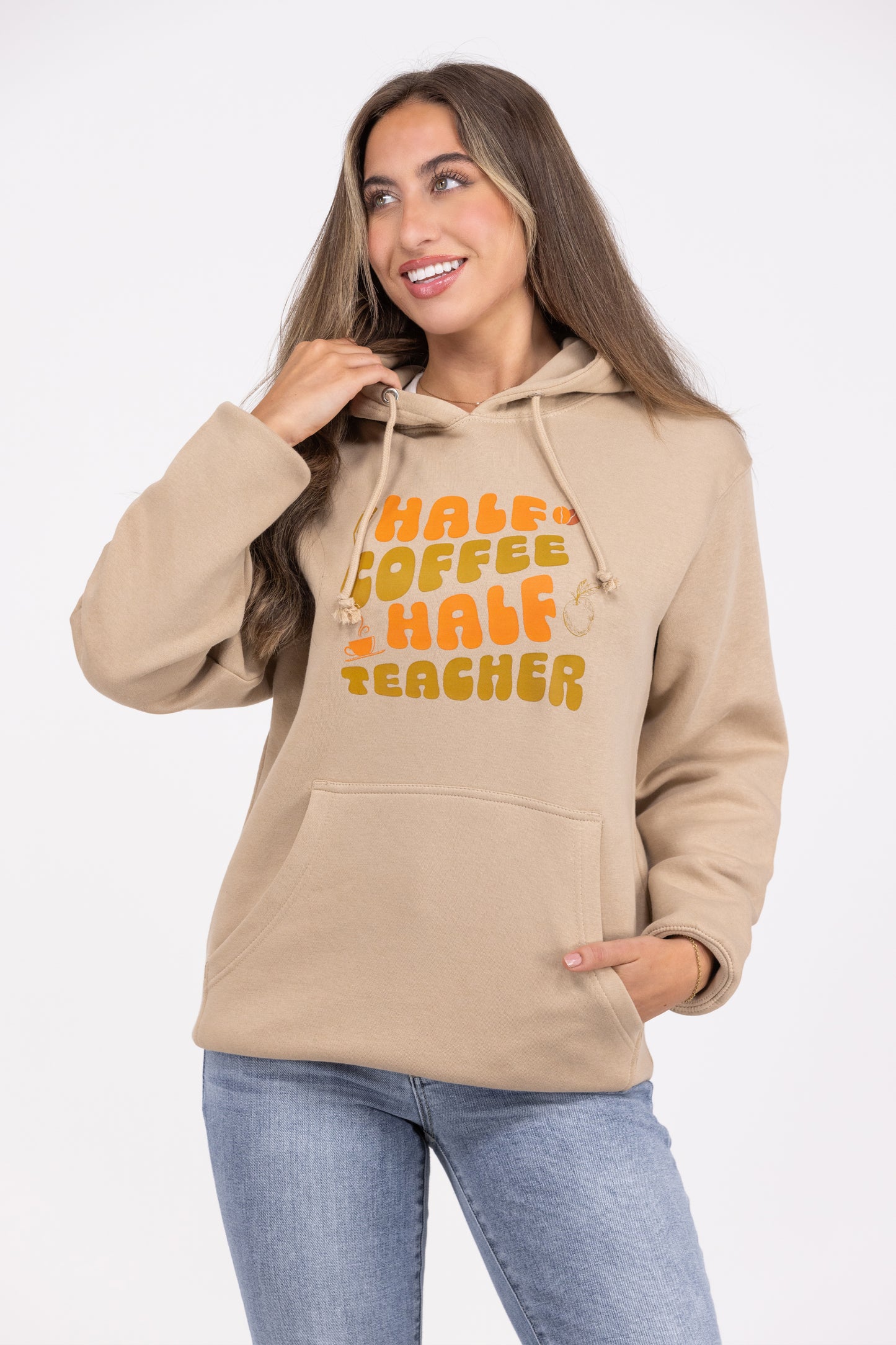 Half Teacher Half Coffee Hoodie *Final Sale*