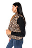 ALB Custom Leopard Zip Up Puffer Vest