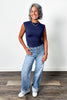 The Bode from Risen: High-Rise Button Fly Cuffed Ankle Wide Leg Denim *Final Sale*