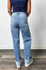 The Bode from Risen: High-Rise Button Fly Cuffed Ankle Wide Leg Denim *Final Sale*