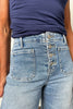 The Bode from Risen: High-Rise Button Fly Cuffed Ankle Wide Leg Denim *Final Sale*