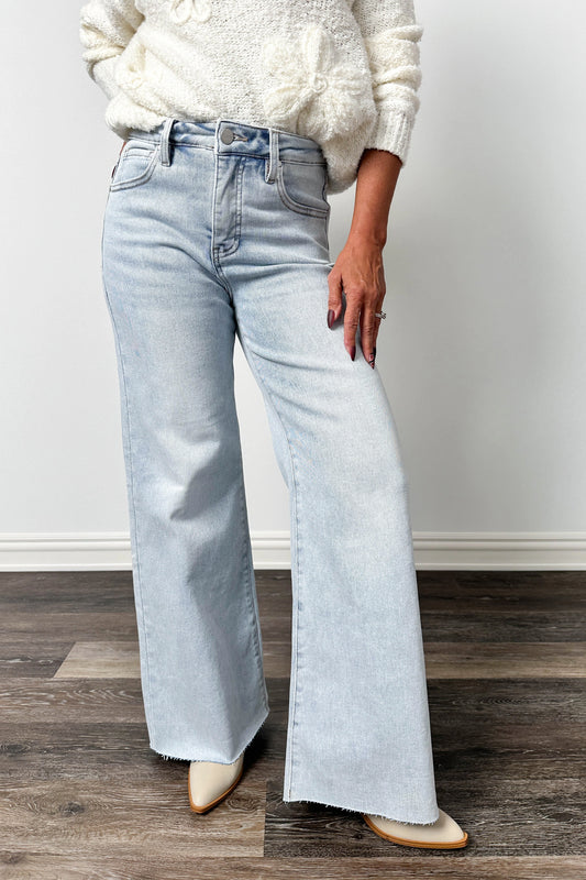 The Prim from Risen High-Rise Tummy Control Ankle Wide Leg Palazzo Denim