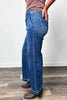 The Lauren from Risen: High-Rise Tummy Control Extended Front Wide Leg Denim *Final Sale*