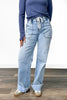 The Alanna from Lovervet: High-Rise Drawstring Wide Leg Denim