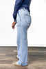 The Alanna from Lovervet: High-Rise Drawstring Wide Leg Denim
