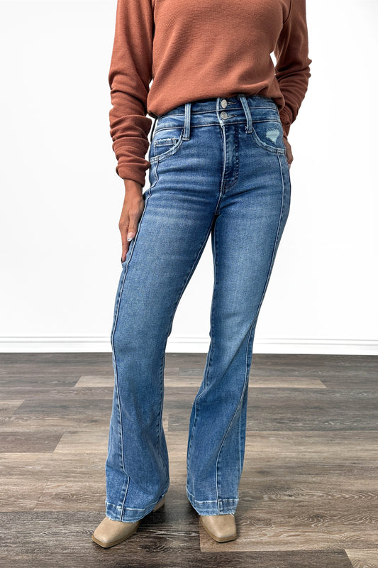 The Jesse from Lovervet High-Rise Tummy Control Flare Denim