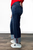 The Louise from Risen: Mid-Rise Tummy Control Cropped Wide Cuffed Denim