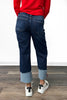 The Louise from Risen: Mid-Rise Tummy Control Cropped Wide Cuffed Denim
