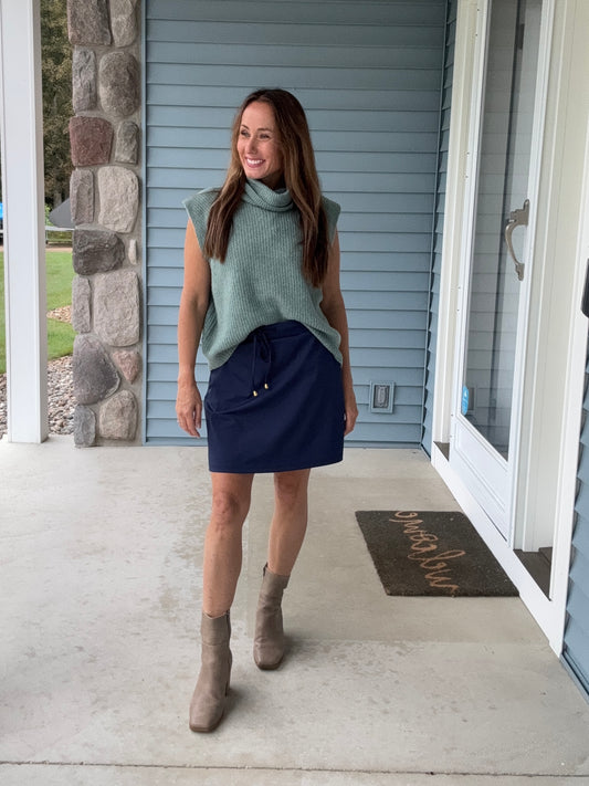 ALB Custom Women's Navy Drawstring Skort *Two Lengths*