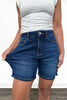 The Marlo by Ava Lane: High-Rise Tummy Control Denim Shorts