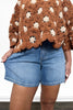 The Zora by Ava Lane: *Two Lengths* Mid To High-Rise Tummy Control Denim Shorts